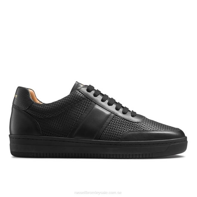 män svart Russell And Bromley bowery oxford sneaker med spets T4XZ468