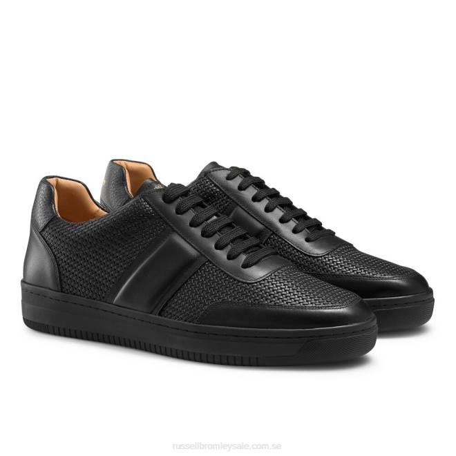 män svart Russell And Bromley bowery oxford sneaker med spets T4XZ468