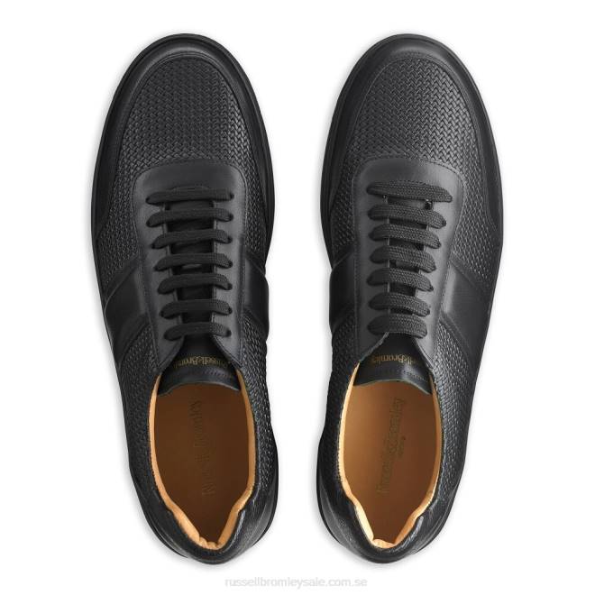 män svart Russell And Bromley bowery oxford sneaker med spets T4XZ468