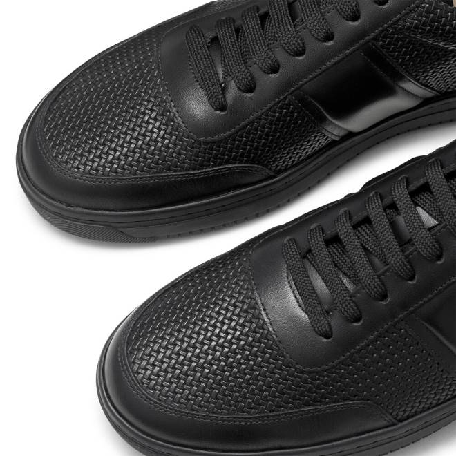 män svart Russell And Bromley bowery oxford sneaker med spets T4XZ468