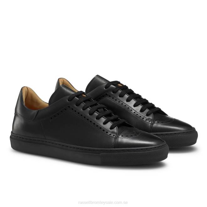 män svart Russell And Bromley legend lo lyxsneaker T4XZ477