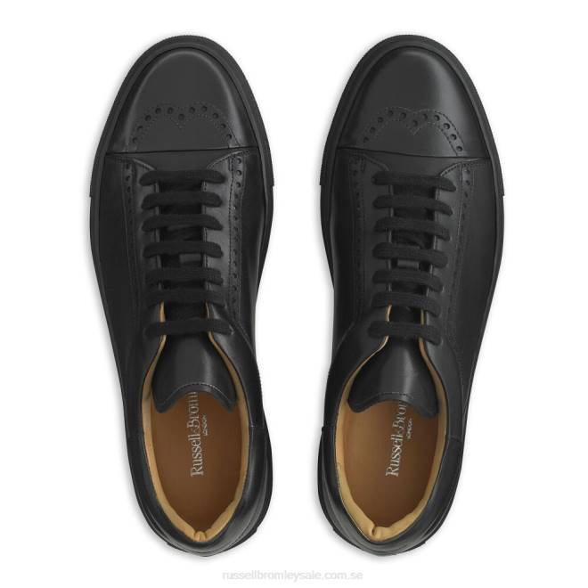 män svart Russell And Bromley legend lo lyxsneaker T4XZ477