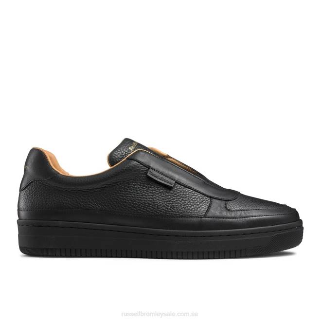 män svart Russell And Bromley lex snörlösa sneaker T4XZ470