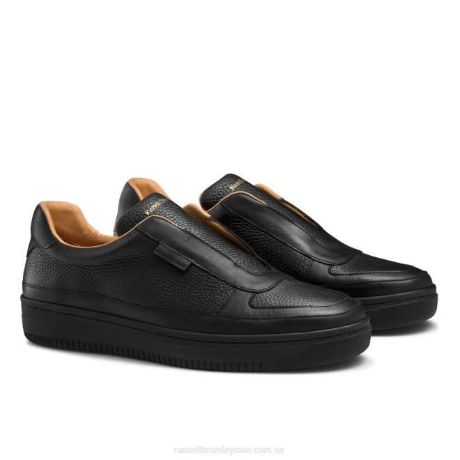 män svart Russell And Bromley lex snörlösa sneaker T4XZ470