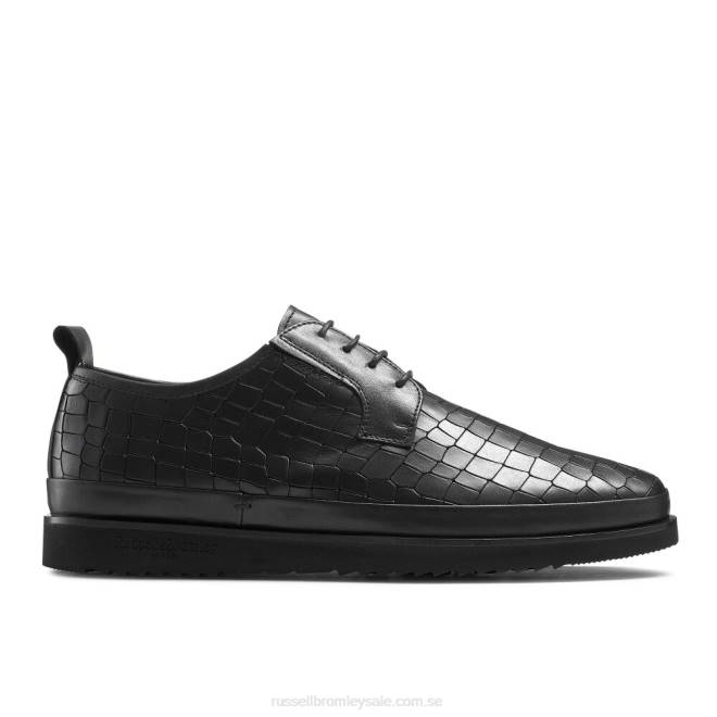 män svart Russell And Bromley san carlo derby hybrid sneaker med spets T4XZ475