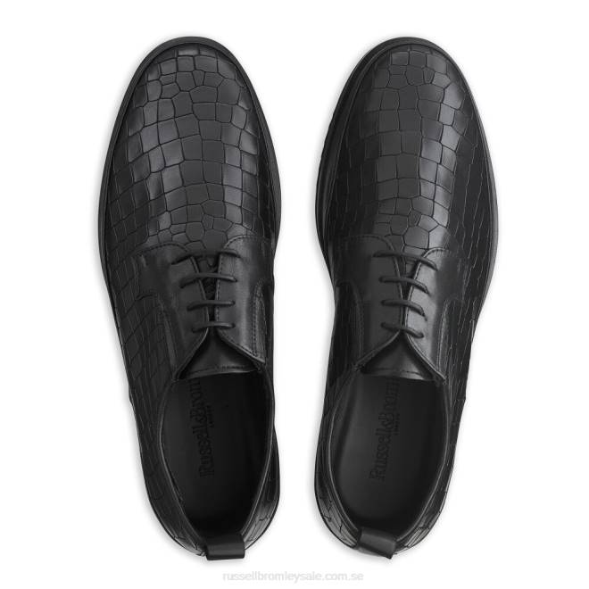 män svart Russell And Bromley san carlo derby hybrid sneaker med spets T4XZ475