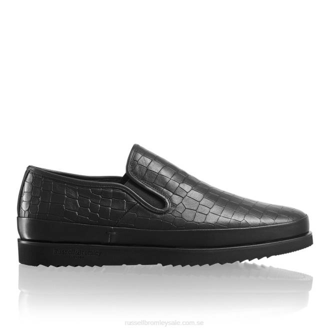män svart Russell And Bromley sanmarino slip-on sneaker T4XZ433