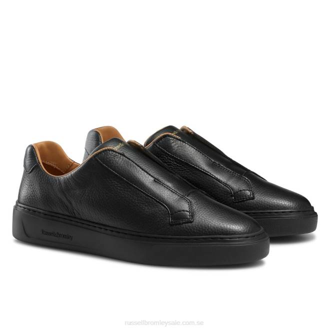 män svart Russell And Bromley slipway snörlösa sneaker T4XZ424