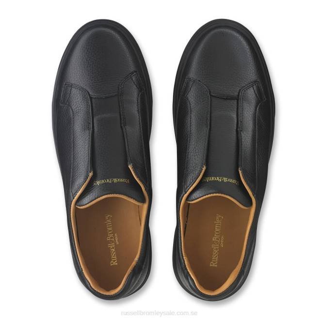 män svart Russell And Bromley slipway snörlösa sneaker T4XZ424