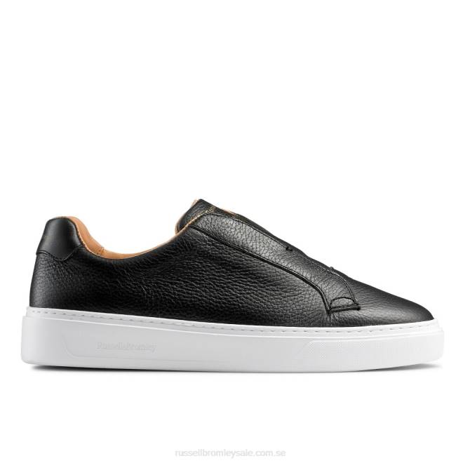 män svart Russell And Bromley slipway snörlösa sneaker T4XZ427