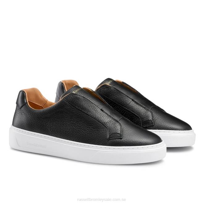 män svart Russell And Bromley slipway snörlösa sneaker T4XZ427