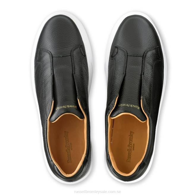 män svart Russell And Bromley slipway snörlösa sneaker T4XZ427