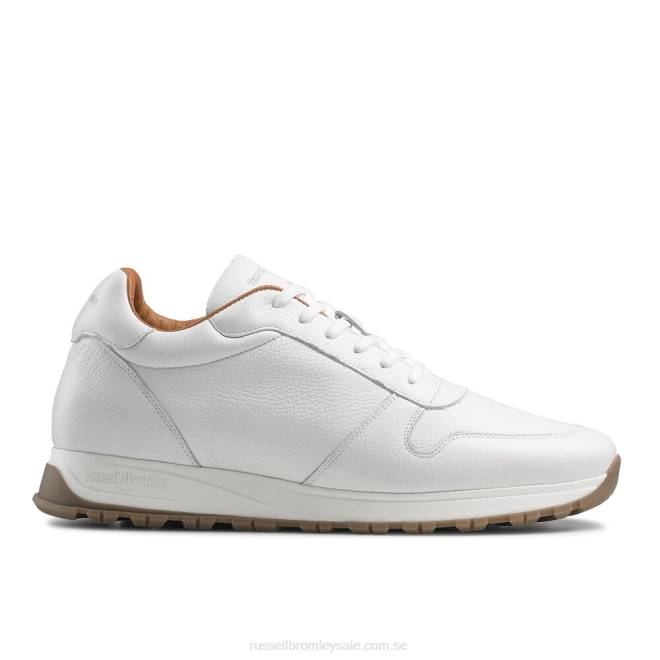män vit Russell And Bromley bana snörning löpare T4XZ451
