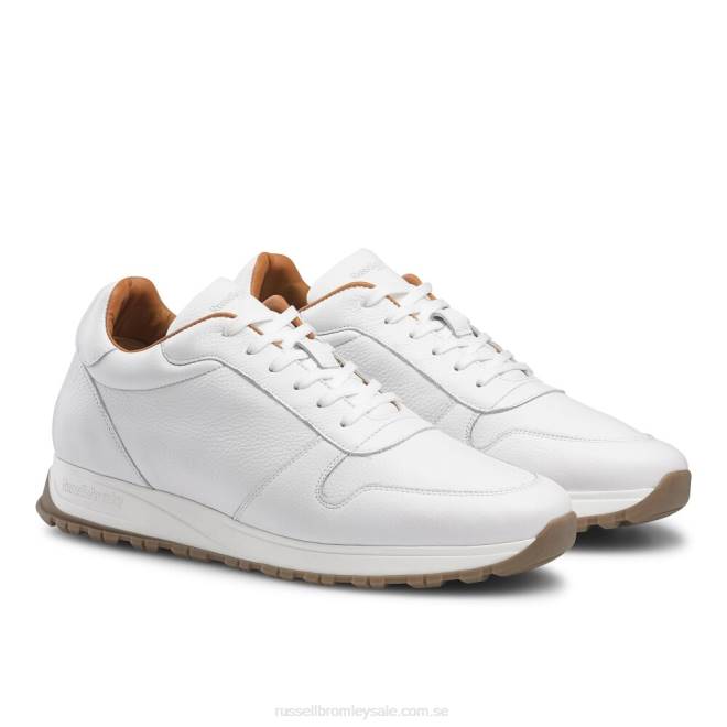 män vit Russell And Bromley bana snörning löpare T4XZ451