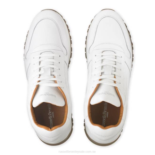 män vit Russell And Bromley bana snörning löpare T4XZ451