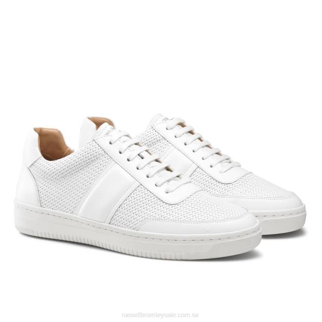 män vit Russell And Bromley bowery oxford sneaker med spets T4XZ472