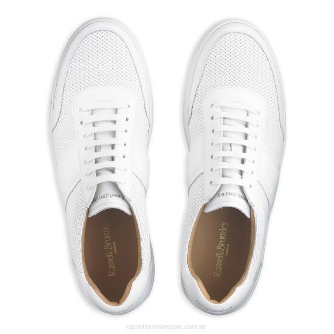 män vit Russell And Bromley bowery oxford sneaker med spets T4XZ472