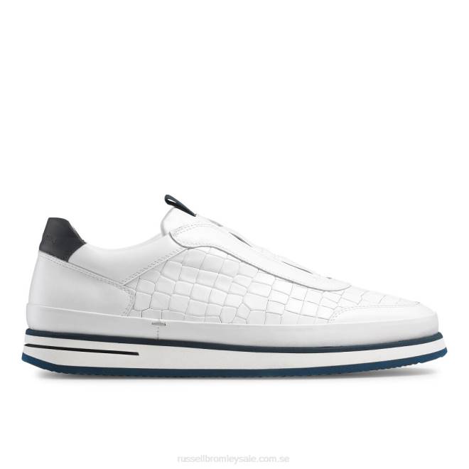män vit Russell And Bromley san giusto oxford snörlösa sneaker T4XZ440