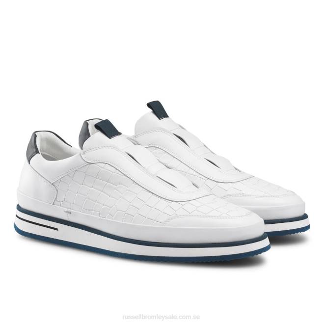 män vit Russell And Bromley san giusto oxford snörlösa sneaker T4XZ440