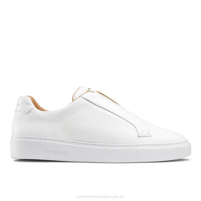 män vit Russell And Bromley slipway snörlösa sneaker T4XZ438