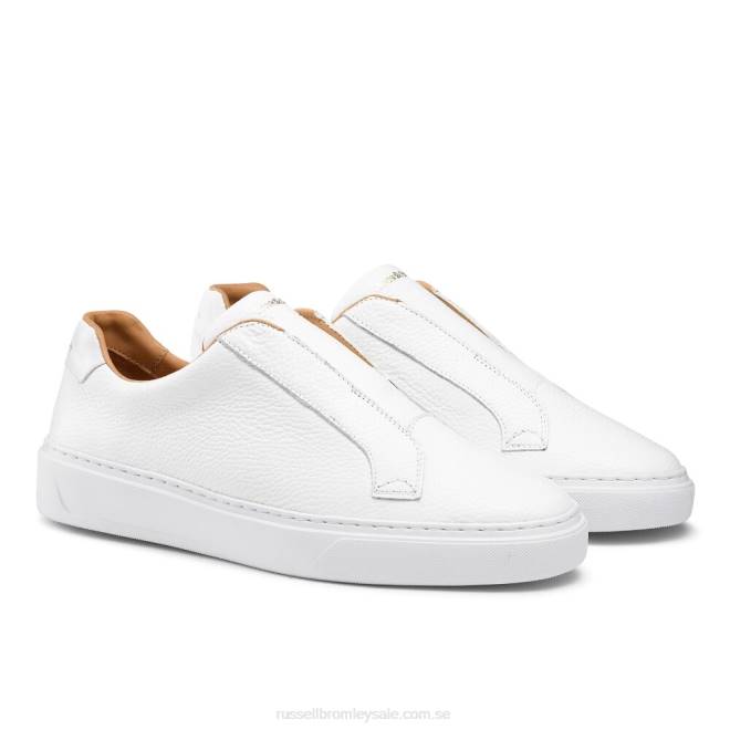 män vit Russell And Bromley slipway snörlösa sneaker T4XZ438