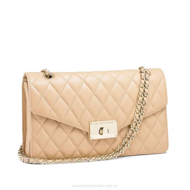 neutral Russell And Bromley quiltchain stor axelväska med kedja T4XZ670