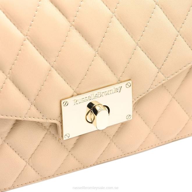 neutral Russell And Bromley quiltchain stor axelväska med kedja T4XZ670