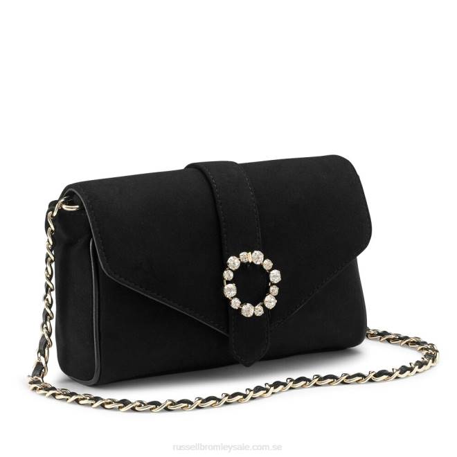 svart Russell And Bromley strikt jewel spänne kedjeväska T4XZ700