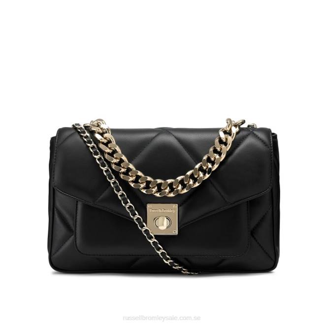 svart Russell And Bromley quiltpuff mjuk quiltad crossbody T4XZ714