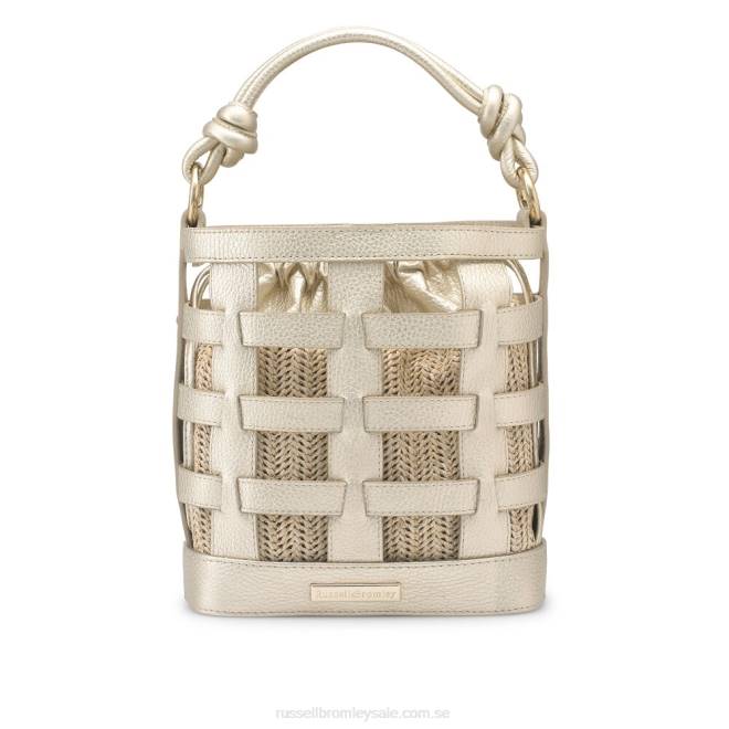 metallisk Russell And Bromley rutnät basketweave hinkpåse T4XZ743