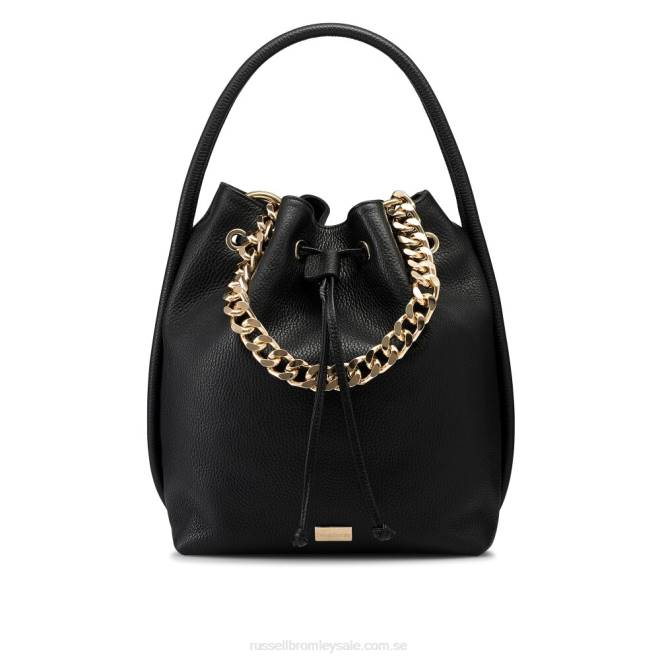 svart Russell And Bromley ikonisk kedja bucket bag T4XZ748