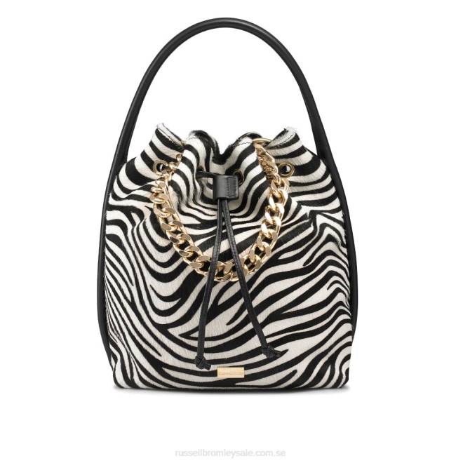zebra Russell And Bromley ikonisk kedja bucket bag T4XZ749