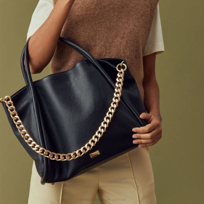 svart Russell And Bromley ikon kedja öst/väst gripväska T4XZ676