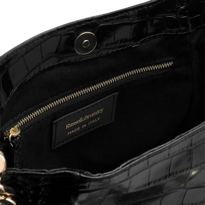 svart Russell And Bromley ikon mini mini kedja gripväska T4XZ703