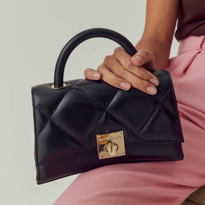 svart Russell And Bromley on the rocks strukturerad gripväska T4XZ742